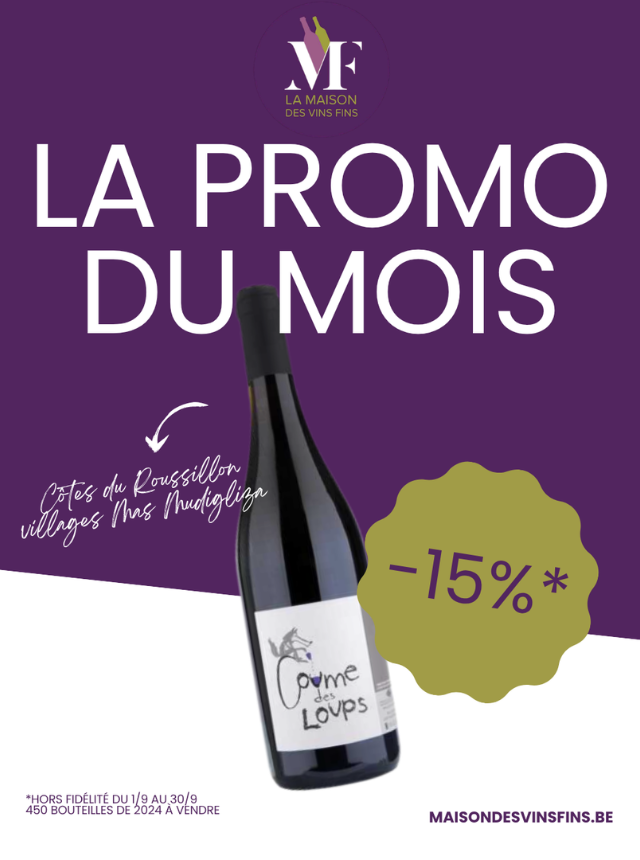 Promo du mois de septembre : Coume des Loups 2024 à 9,73 euros ! Promo du mois de septembre : Coume des Loups 2024 à 9,73 euros !