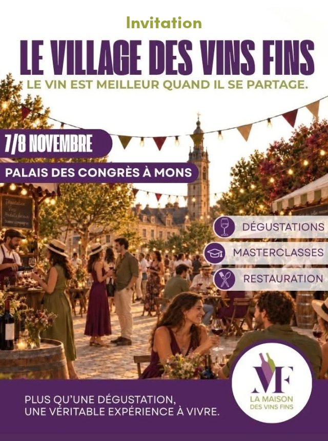 Bienvenue au Village des Vins Fins, les 7 & 8 novembre 2026 Bienvenue au Village des Vins Fins, les 7 & 8 novembre 2026