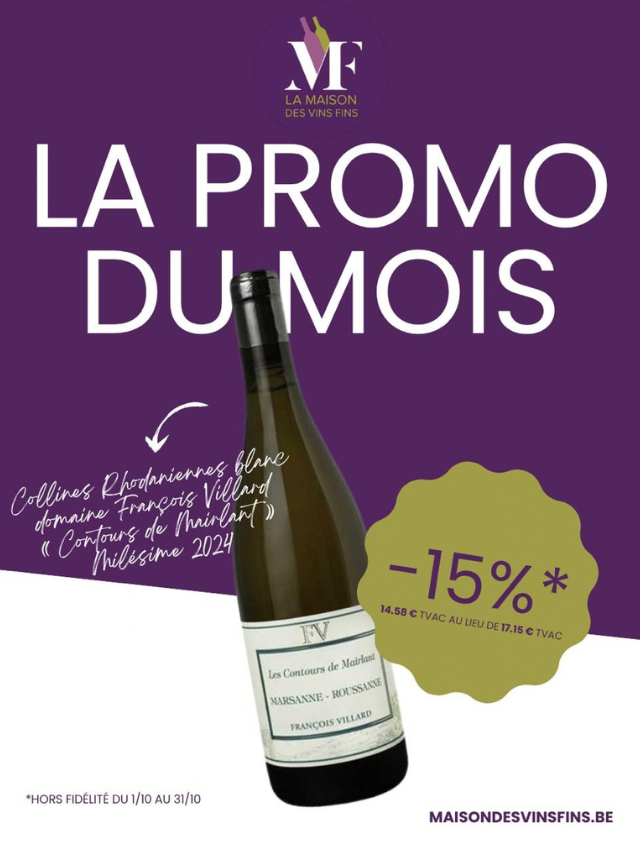 Promo du mois d'octobre : Contours de Mairlant à -15% Promo du mois d'octobre : Contours de Mairlant à -15%