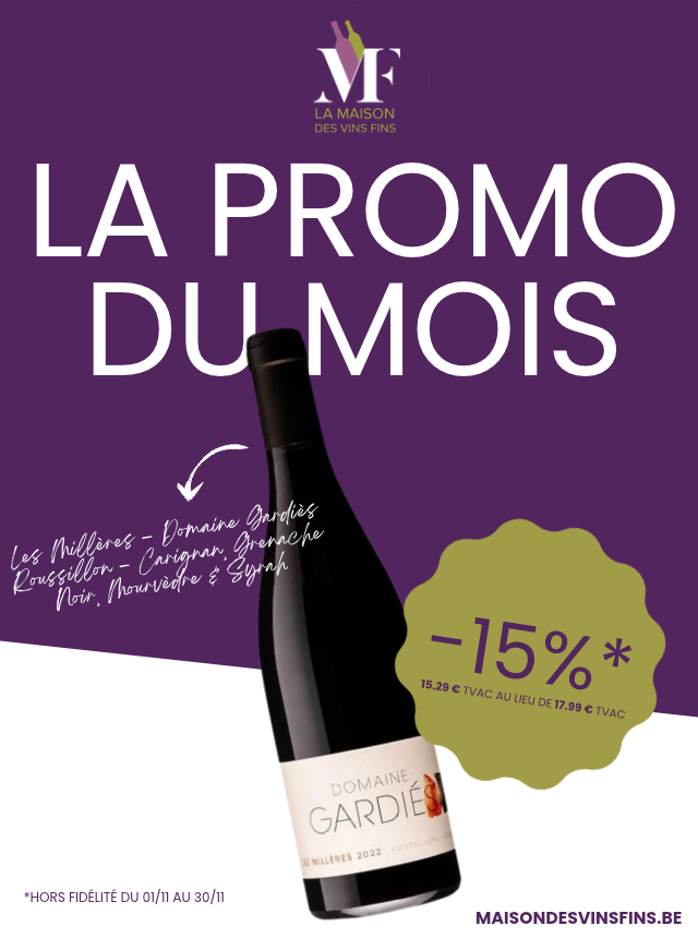 Promo du mois de novembre : Domaine Gardiés 'Les Millères' -15% Promo du mois de novembre : Domaine Gardiés 'Les Millères' -15%